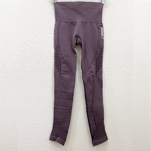 GYMSHARK Purple High Rise Energy Seamless Perforated Leggings Size XS - Picture 5 of 16
